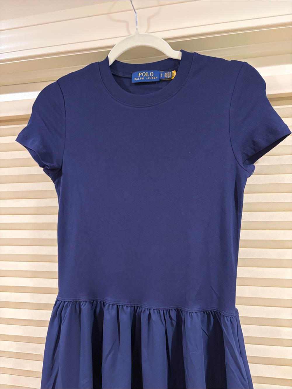 🔥CLEARANCE🔥 NWOT Ralph Lauren Navy Short-Sleeve Cotton T-shirt Midi Dress, Size - Picture 2 of 10